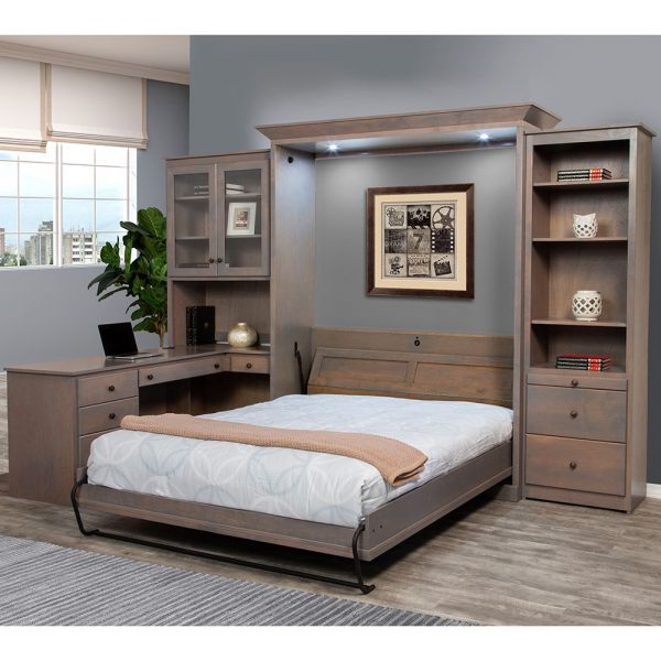 Oxford Murphy Bed Open with lights