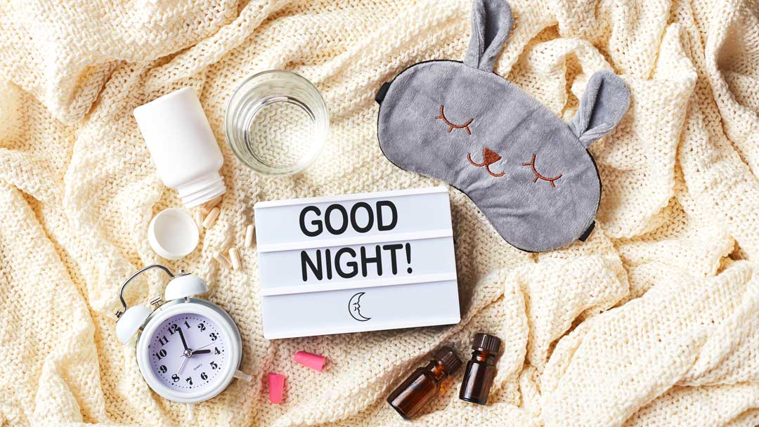 sleeping mask alarm clock earplugs pills good night sleep